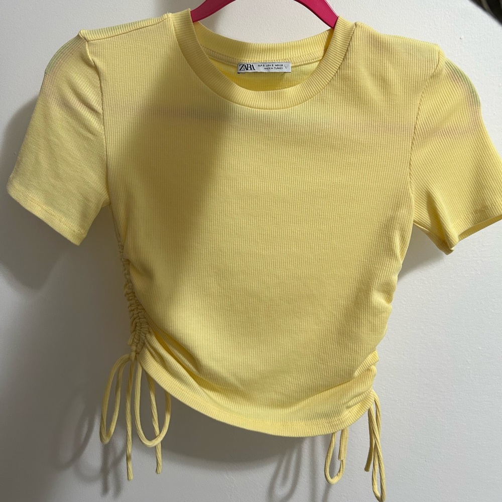 Yellow crop top